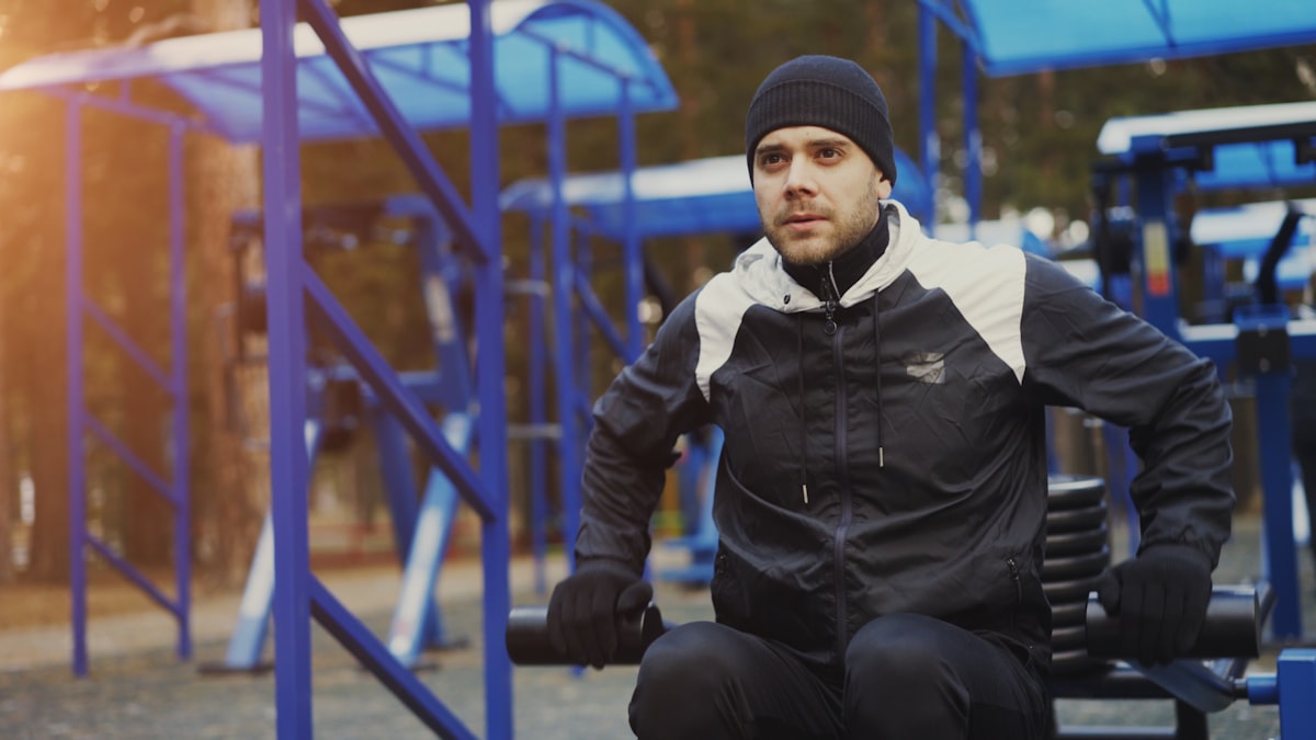 Man enjoying healthy lifestyle and fitness